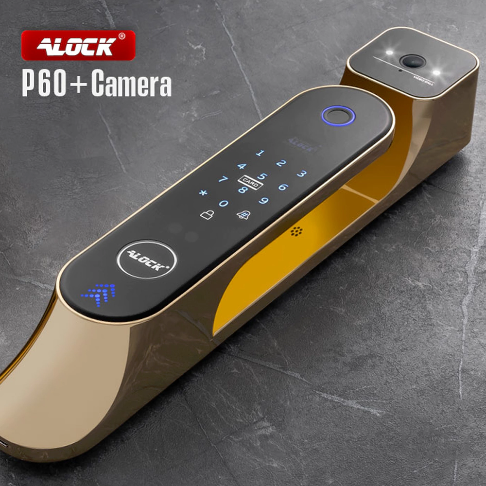 دستگیره چشمی دار و قفل اثر انگشتی دیجیتال ALOCK مدل P60+ Camera G