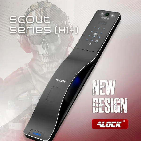 قفل اثر انگشتی و دستگیره تشخیص چهره ALOCK مدل Scout series (X1+)
