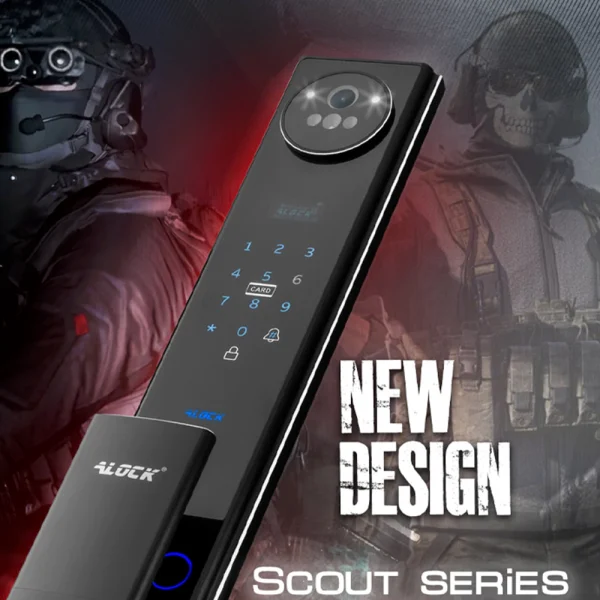 قفل اثر انگشتی و دستگیره تشخیص چهره ALOCK مدل Scout series (P1+)