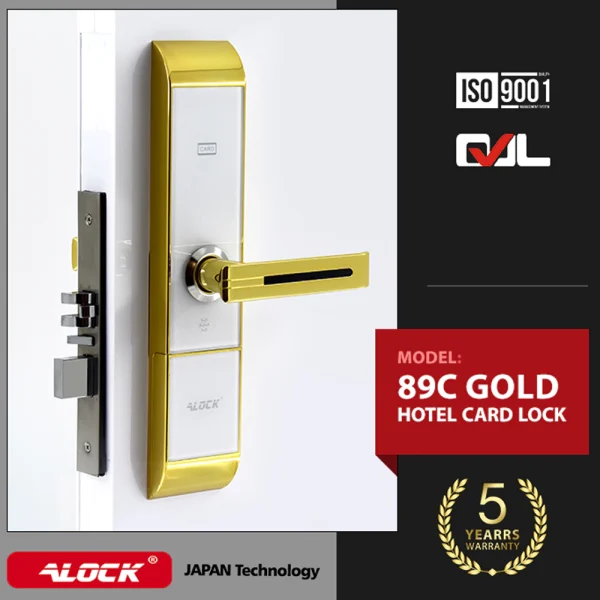 دستگیره کارتی هتلی ALOCK مدل 89C Gold (آفلاین)