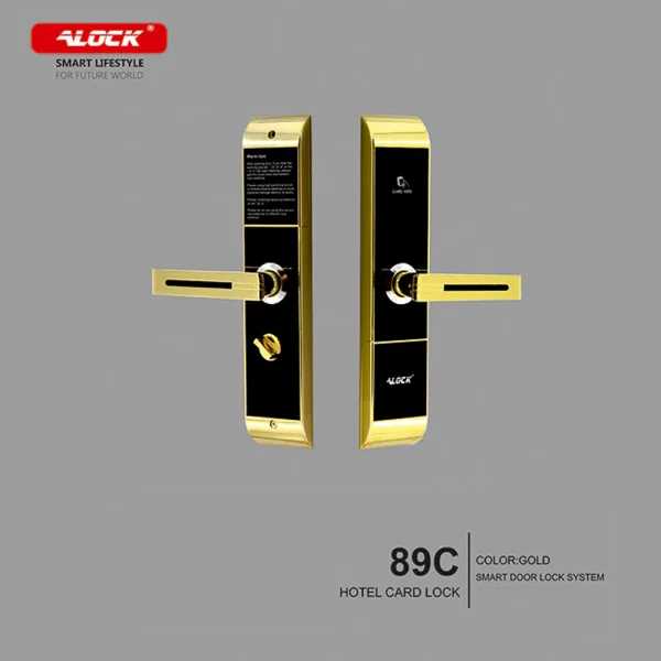 دستگیره کارتی هتلی ALOCK مدل 89C Gold (آفلاین)