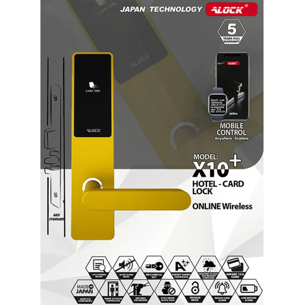 دستگیره کارتی هتلی ALOCK مدل +X10 (آنلاین)