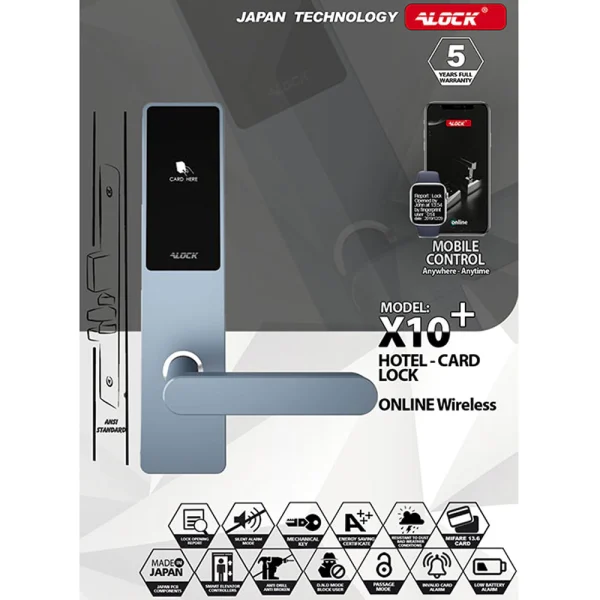 دستگیره کارتی هتلی ALOCK مدل +X10 (آنلاین)